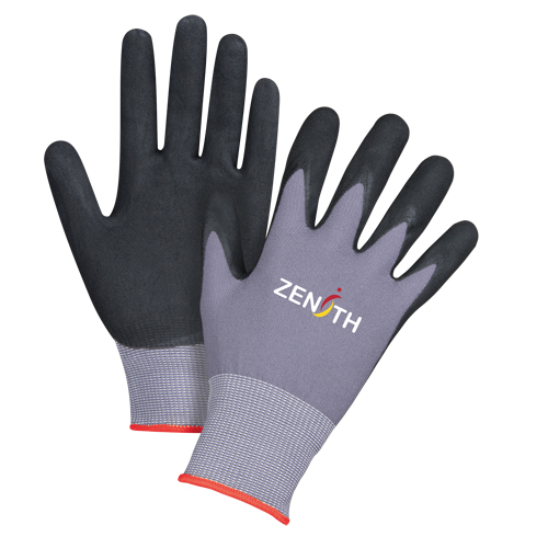 Gants ZX-1 de premi&egrave;re qualit&eacute; compatibles avec les &eacute;crans tactiles, 6/T-petit, R&ecirc;vetement Mousse de nitrile, Calibre 15, Enveloppe en Nylon Northern Industrial Supply Inc.