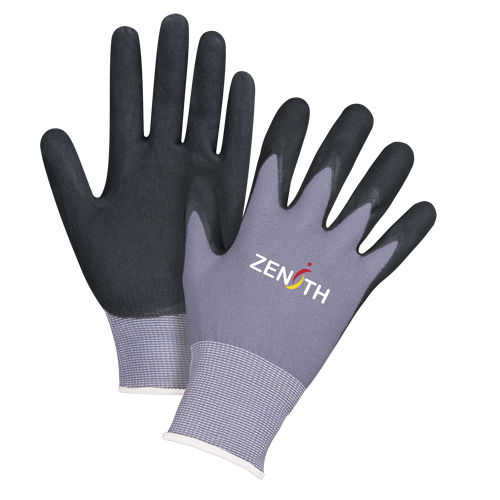 Gants ZX-1 de premi&egrave;re qualit&eacute; compatibles avec les &eacute;crans tactiles, 8/Moyen, R&ecirc;vetement Nitrile/Mousse de nitrile, Calibre 15, Enveloppe en Nylon Northern Industrial Supply Inc.