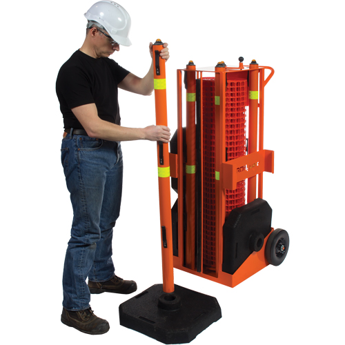 Zone de s&eacute;curit&eacute; portative , 100' lo, Acier, Orange Northern Industrial Supply Inc.
