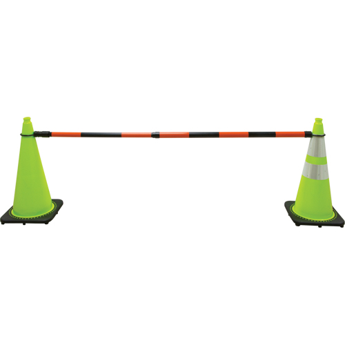 Barre pour c&ocirc;ne de circulation r&eacute;tractable, Longueur d&eacute;ploy&eacute;e de 7' 5'', Noir/Orange Northern Industrial Supply Inc.