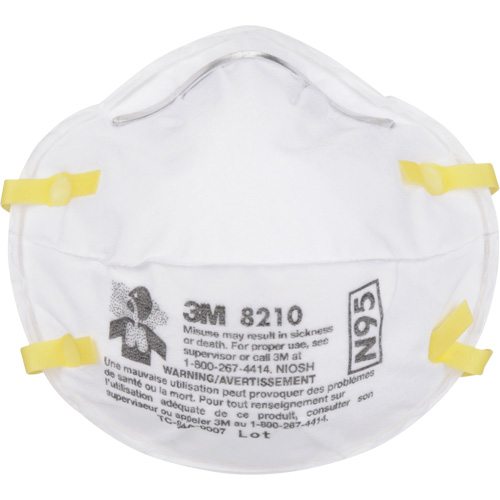 Respirateurs contre les particules 8210, N95, Certifi&eacute; NIOSH Northern Industrial Supply Inc.