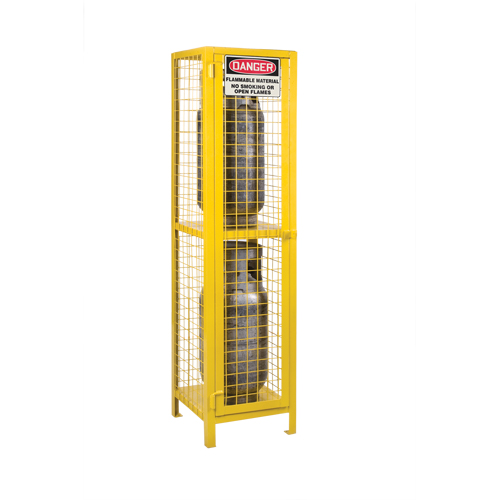 Armoires pour cylindres &agrave; gaz, nbre de bouteilles: 2, 17" , 17" , 69" , Jaune Northern Industrial Supply Inc.