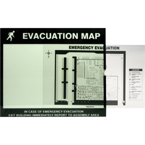 Evacuation Map Holder Clear Insert Northern Industrial Supply Inc.