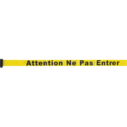 Cartouche de ruban pour assembler votre propre barri&egrave;re de contr&ocirc;le des foules, Attention ne pas entrer, 7', Ruban Jaune Northern Industrial Supply Inc.