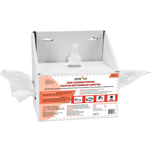 Disposable Lens Cleaning Station, Cardboard, 8" L x 4" D x 8" H Northern Industrial Supply Inc.