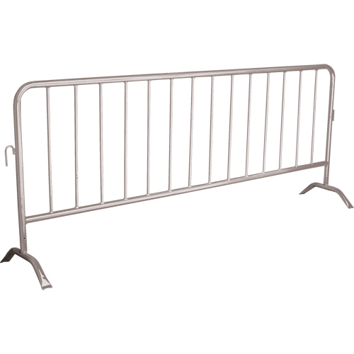 Portable Barrier, Interlocking, 102" L x 40" H, Silver Northern Industrial Supply Inc.