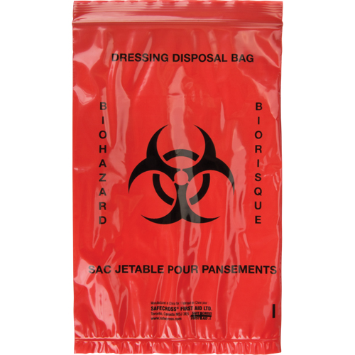 Sacs pour d&eacute;chets dangereux, D&eacute;chets infectieux, 9" lo x 6" la Northern Industrial Supply Inc.