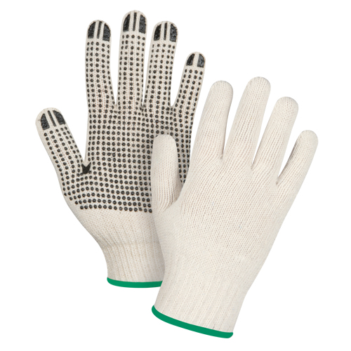 Gants tricot&eacute;s de poids lourd, Poly/coton, Un c&ocirc;t&eacute;, Calibre 7, Moyen Northern Industrial Supply Inc.
