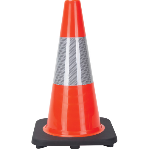 Traffic Cone, 18", Orange, 6" Reflective Collar(s) Northern Industrial Supply Inc.