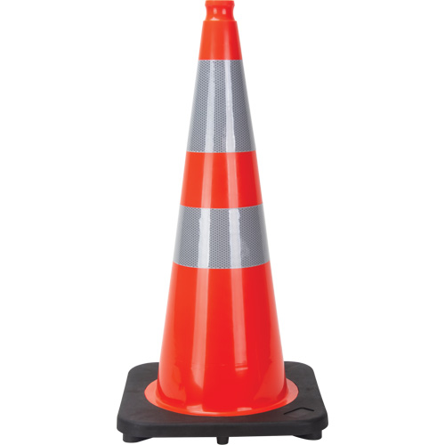 Traffic Cone, 28", Orange, 4" & 6" Reflective Collar(s) Northern Industrial Supply Inc.