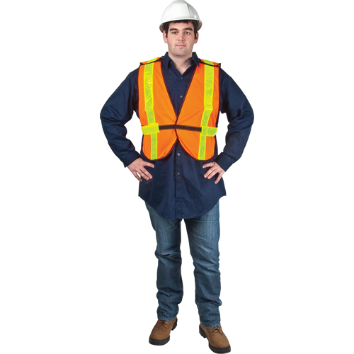 Veste de s&eacute;curit&eacute; d'usage standard, Orange haute visibilit&eacute;, 2T-Grand, Polyester Northern Industrial Supply Inc.