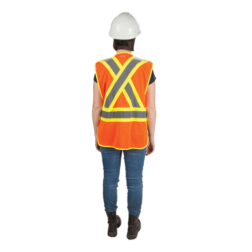 CSA Compliant High Visibility Surveyor Vest, High Visibility Orange, Medium, Polyester Northern Industrial Supply Inc.
