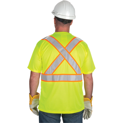 CSA Compliant T-Shirt, Polyester, Medium, High Visibility Lime-Yellow Northern Industrial Supply Inc.