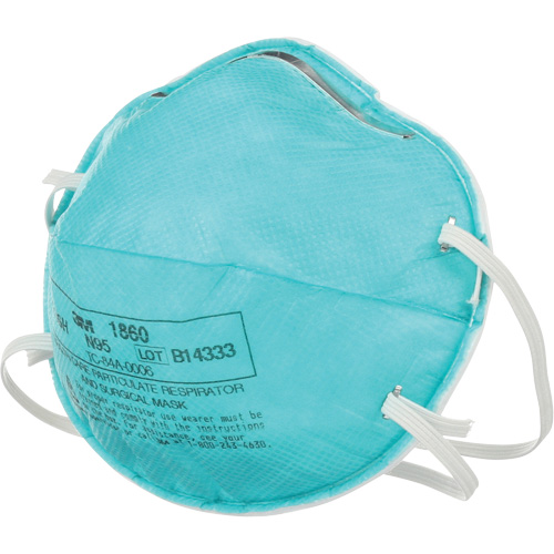 Respirateur 1860 contre les particules pour les soins de la sant&eacute;, N95, Certifi&eacute; NIOSH Northern Industrial Supply Inc.