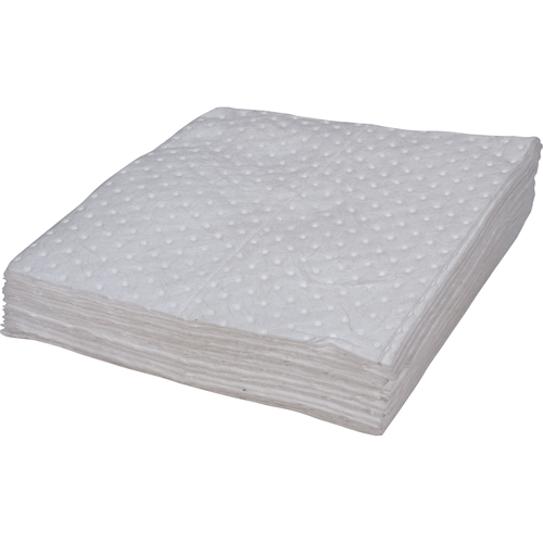 Feuilles absorbantes li&eacute;es de premi&egrave;re qualit&eacute;, Huile seulement, 15" x 17", 8 gal. d'absorption Northern Industrial Supply Inc.