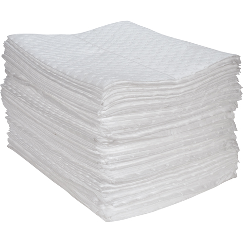 Premium Fine Fiber Sorbent Pads, Oil Only, 15" x 17", 30 gal. Absorbancy Northern Industrial Supply Inc.