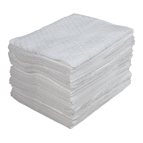 Feuilles absorbantes lamin&eacute;es (SMS) de premi&egrave;re qualit&eacute;, Huile seulement, 15" x 17", 25 gal. d'absorption Northern Industrial Supply Inc.