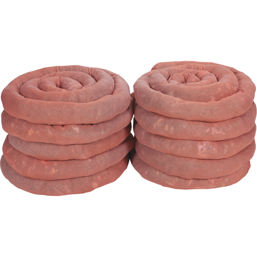 Remblais tubulaires absorbants, Mati&egrave;res dangereuses, Absorption 45 gal., 3" la x 10' lo, Pqt de 10 Northern Industrial Supply Inc.