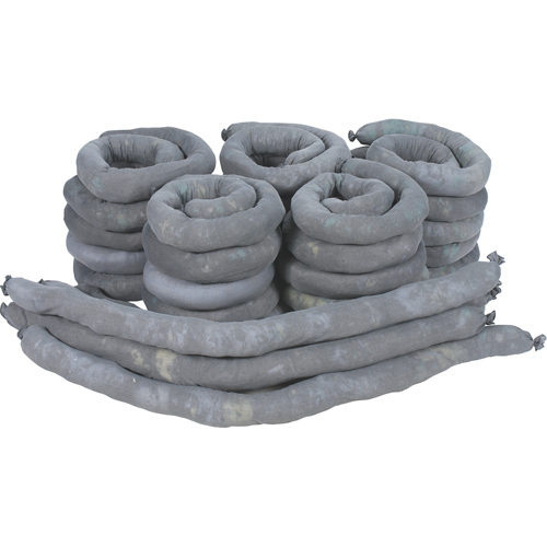 Sorbents Socks, Universal, 50 gal. Absorbancy, 3" W x 4' L, Pack of 30 Northern Industrial Supply Inc.