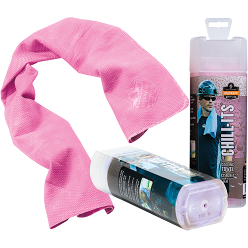 Chill-Its&reg; 6602 Cooling Towels, Pink Northern Industrial Supply Inc.