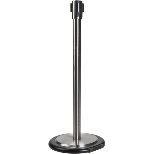 Poteau r&eacute;cepteur pour barri&egrave;res sur pieds pour le contr&ocirc;le des foules avec roues, Hauteur de 35", Acier inoxydable Northern Industrial Supply Inc.