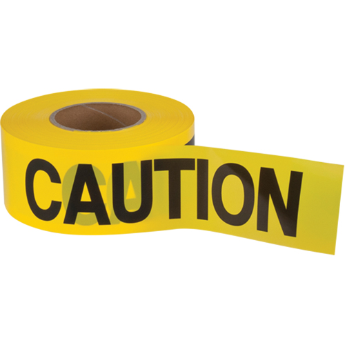 "Caution" Barricade Tape, English, 3" W x 1000' L, 2 mils, Black on Yellow Northern Industrial Supply Inc.