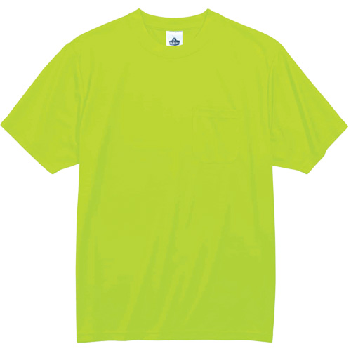 GloWear 8089 Non-Certified T-Shirt, Polyester, Small, High Visibility Lime-Yellow Northern Industrial Supply Inc.