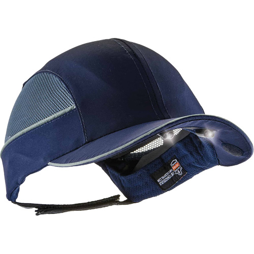 Skullerz&reg; 8960 Long Brim Bump Cap with LED Lighting, Navy Blue Northern Industrial Supply Inc.
