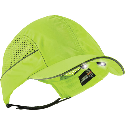 Casquette &agrave; bord court avec &eacute;clairage DEL Skullerz 8960, Vert lime haute visibilit&eacute; Northern Industrial Supply Inc.