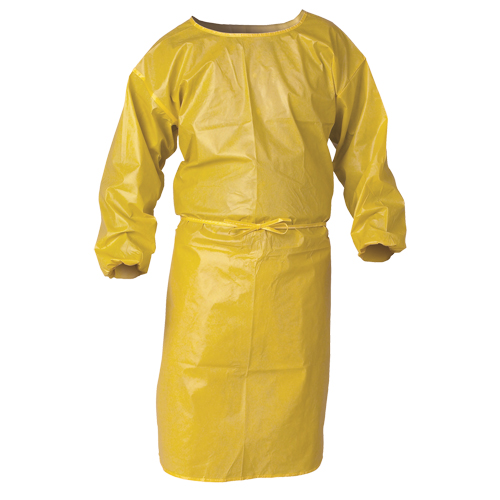 Blouse de protection contre la vaporisation de produits chimiques A70 KLEENGUARD, Polypropyl&egrave;ne, Jaune, 34" la x 44" lo Northern Industrial Supply Inc.