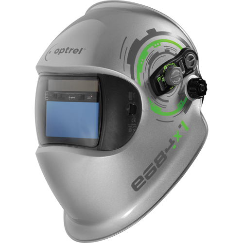 e684 Welding Helmets, 3.94" L x 1.97" W View Area, 4/5 - 13 Shade Range, Silver Northern Industrial Supply Inc.