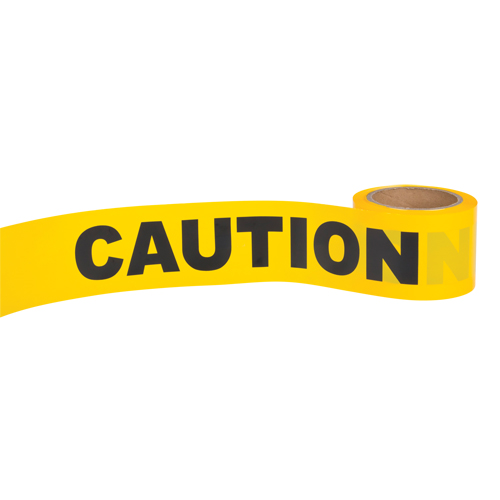 "Caution" Barricade Tape, English, 3" W x 300' L, 1.5 mils, Black on Yellow Northern Industrial Supply Inc.