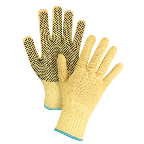 Gants tricot&eacute;s sans couture &agrave; pois, Taille T-Grand/10, Calibre 7, Rev&ecirc;tement PVC, Enveloppe en Kevlar, ASTM ANSI niveau A2/EN 388 niveau 3 Northern Industrial Supply Inc.