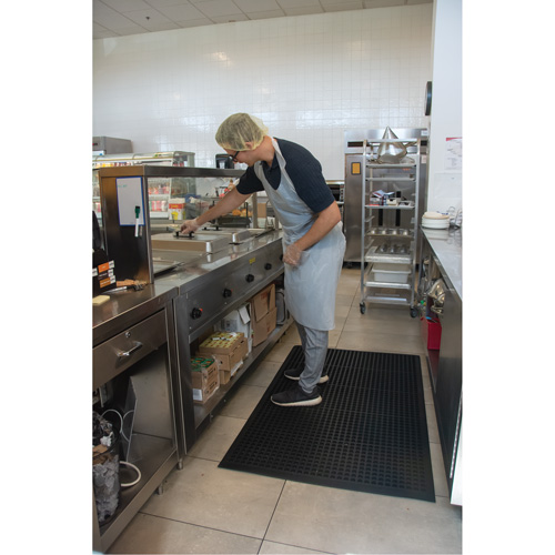 Anti-Fatigue Matting, Slotted, 3' x 5' x 7/8", Black, Natural Rubber Northern Industrial Supply Inc.
