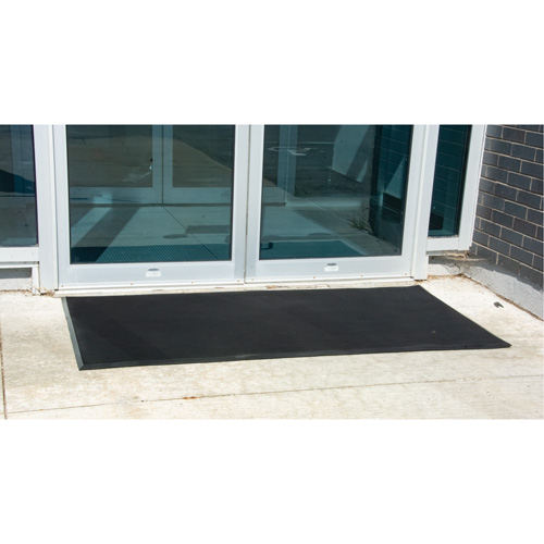 Outdoor Entrance Matting, Rubber, Scraper Type, Textured Pattern, 2' x 2-2/3', Black Northern Industrial Supply Inc.