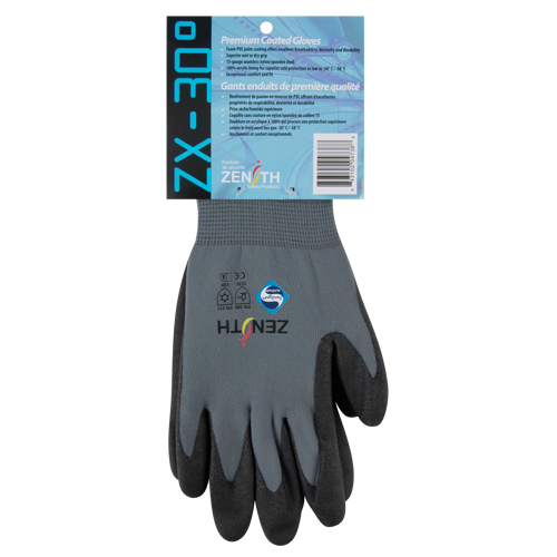 Gants enduits de premi&egrave;re qualit&eacute; ZX-30°, 10/T-Grand, R&ecirc;vetement PVC, Calibre 15, Enveloppe en Nylon Northern Industrial Supply Inc.