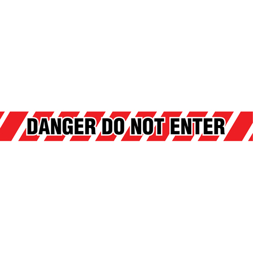 Rubans pour barricades, Anglais, 3" la x 1000' lo, 2 mils, Noir/rouge Northern Industrial Supply Inc.