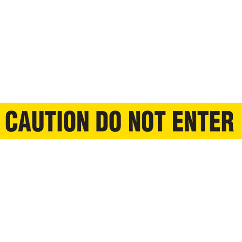 Barricade Tape, English, 3" W x 1000' L, 2 mils, Black on Yellow Northern Industrial Supply Inc.
