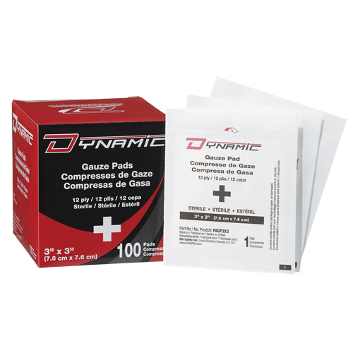 Gaze Dynamic, Tampon, 3" lo x 3" la, St&eacute;rile, Dispositif m&eacute;dical Classe 1 Northern Industrial Supply Inc.