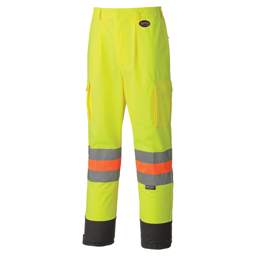 6009 Pantalon de s&eacute;curit&eacute; routi&egrave;re respirant, Polyester, T-petit, Jaune lime haute visibilit&eacute; Northern Industrial Supply Inc.