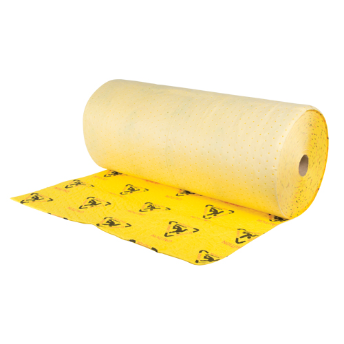 Rouleaux d'avertissement de premi&egrave;re qualit&eacute; - absorbants haute visibilit&eacute;, Lourd, 150' lo x 36" la, Absorption 57 gal. Northern Industrial Supply Inc.