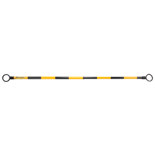Telescopic Barricade Bar, 85" Extended Length, Black/Yellow Northern Industrial Supply Inc.
