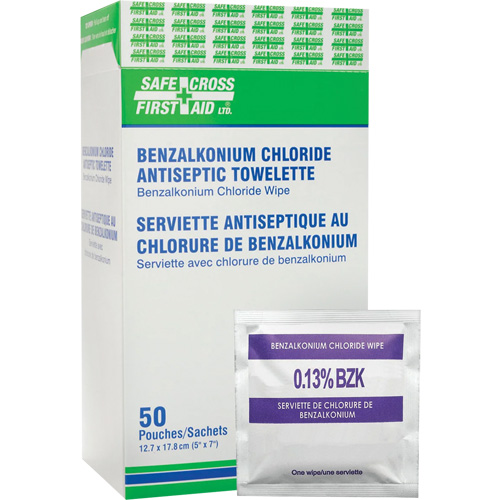 Lingettes antiseptiques au chlorure de benzalkonium, Serviette, Antiseptique Northern Industrial Supply Inc.
