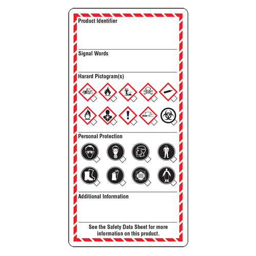 Workplace Labels, Cardstock, 3" W x 6" H, English Northern Industrial Supply Inc.