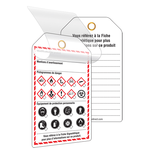Self-Laminating Workplace Tags, Cardstock, 3-3/8" W x 5-3/4" H, French Northern Industrial Supply Inc.