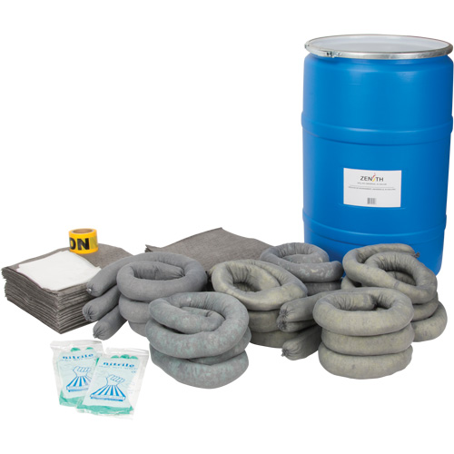 Trousse de lutte contre les d&eacute;versements, Universel, Baril, Absorbance de 55 gal. US Northern Industrial Supply Inc.