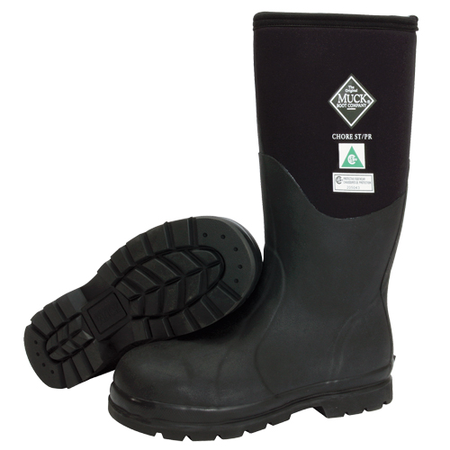 Chore Classic Fleece-Lined Work Boots, Rubber, Steel Toe, Size 5, Puncture Resistant Sole Northern Industrial Supply Inc.