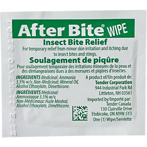 Tampons pour soulagement des piqûres d'insectes After Bite Northern Industrial Supply Inc.