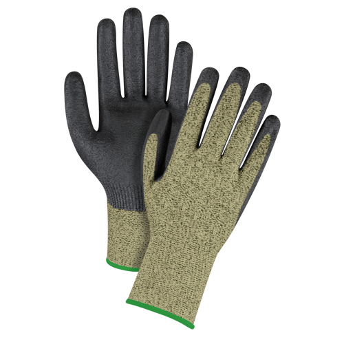 Black & Yellow Seamless Stretch Cut-Resistant Gloves, Size Medium/8, 13 Gauge, Foam Nitrile Coated, Aramid Shell, ASTM ANSI Level A6 Northern Industrial Supply Inc.