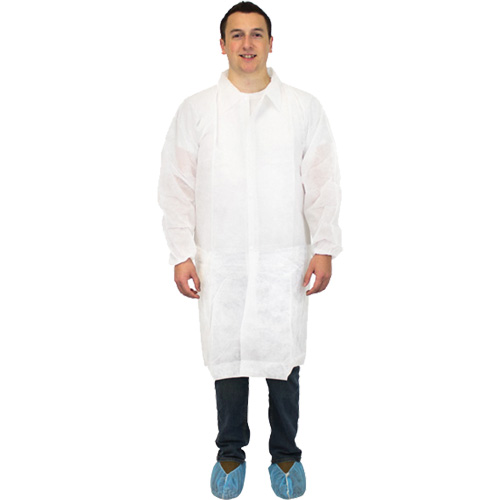 Lab Coat, Polypropylene, White, Large Northern Industrial Supply Inc.